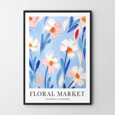 Plakat kolorowe kwiaty A4