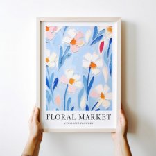 Plakat kolorowe kwiaty  - format 40x50 cm