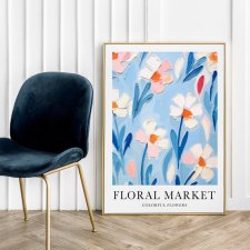 Plakat kolorowe kwiaty  - format 50x70 cm