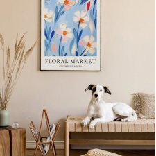 Plakat kolorowe kwiaty  - format 61x91 cm