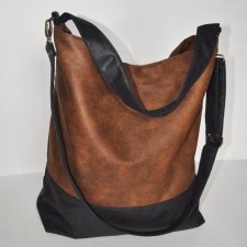 Torba hobo XXL - koniak, brąz