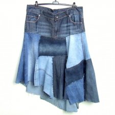 spódnica jeans r.50/52 recykling art