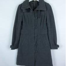 H&M Divided szary płaszcz z wełną / 34