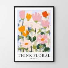 Plakat kolorowe kwiaty jasne - format 30x40 cm