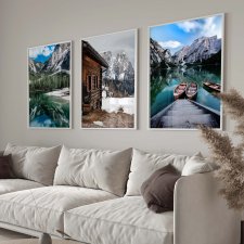 ZESTAW PLAKATÓW 40x50 cm, Górskie jezioro, Dolomity