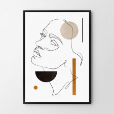 Plakat Boho One Linie kobieta - format 61x91 cm
