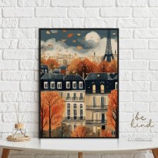 Plakat Jesień w Paryżu - format 40x50 cm