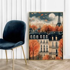 Plakat Jesień w Paryżu - format 50x70 cm
