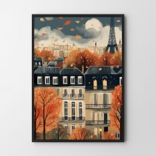 Plakat Jesień w Paryżu - format A4