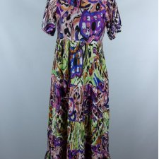 sukienka maxi multicolor vintage / XS - 34