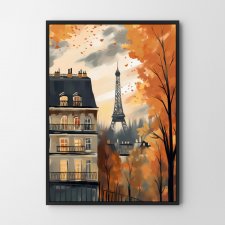 Plakat Jesień w Paryżu v2 - format 30x40 cm