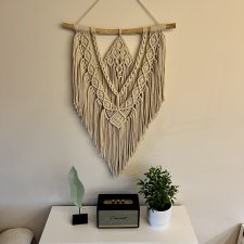 Makrama na ścianę 60cm bawełna ozdoba ścienna boho