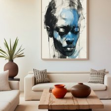 Plakat Jazzman portret abstrakcja - format 61x91 cm