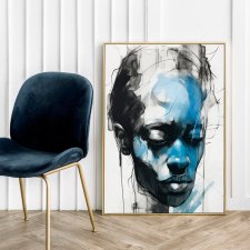 Plakat Jazzman portret abstrakcja - format 50x70 cm