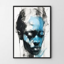 Plakat Jazzman portret abstrakcja - format 30x40 cm