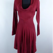 Style La Affair swetrowa sukienka mini blade bordo / S