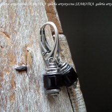 BLACK-SILVER kolczyki z onyksu i srebra