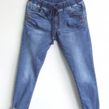 spodnie jeansowe joggery r. XL Yes ! Pink
