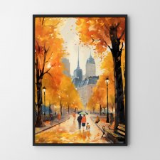 Plakat Jesienne miasto - format 30x40 cm