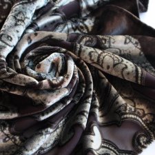 Exclusive velvet scarf silk