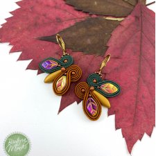 Kolczyki listki w ciepłych odcieniach jesieni