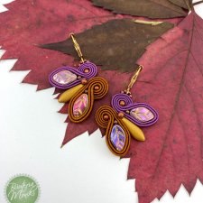 Kolczyki listki w ciepłych odcieniach jesieni