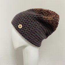 Gruba czapka beanie smerf kolorowa szydełkowa