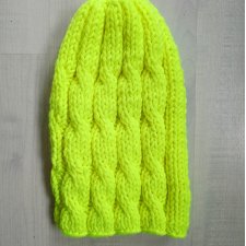 Żółta neonowa czapka uniwersalna unisex