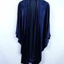 Donald Stanley welurowa granatowa narzutka oversize / 3XL