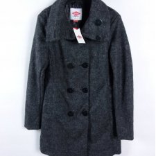 Lee Cooper szary płaszcz filcowy z wełną z metką / L