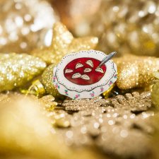 Przypinka na prezent pod choinkę barszcz z uszkami