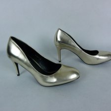 Ideal shoes złote szpilki czółenka  / 39