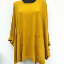 DZIANINOWE PONCHO/SWETER