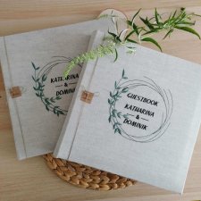 Album z motywem roślinnym ślubny