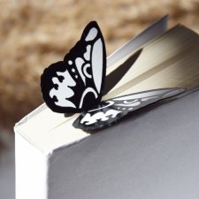 Zakładka do książki "On Paper"  Motyl bw