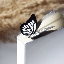 Zakładka do książki "On Paper"  Motyl bw