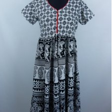 hinduska sukienka midi India design bawełna / M