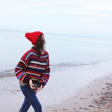 SWETER  HANDMADE Z WEŁNĄ