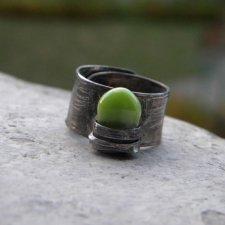 kropla zieleni  - pierścionek