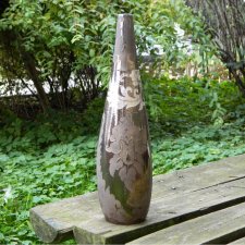 WAZON W ORNAMENTY * CERAMIKA * SMUKŁY BRĄZOWY