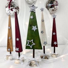 Choinki z gwiazdkami- ozdoba świąteczna (11)