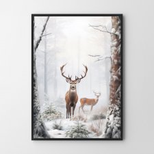 Plakat Zimowy Las  - format 30x40 cm