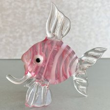 Murano - Różowa rybka ❀ڿڰۣ❀ Szkło barwione w masie