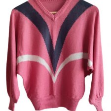 Różowy Sweter Vintage