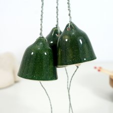 Zestaw 3 ceramicznych dzwonków choinkowych