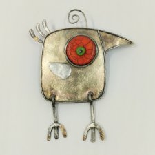 Ptak -Dreptak. Broszka