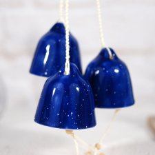 Ozdoby świąteczne ceramiczne dzwonki - niebo