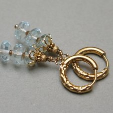 Kolczyki Alloyc Collection - Klejnotki /kwarc blue/