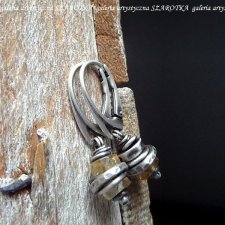YELLOW-SILVER kolczyki z cytrynu i srebra