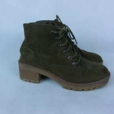 New Look trzewiki zamszowe khaki 4 / 34